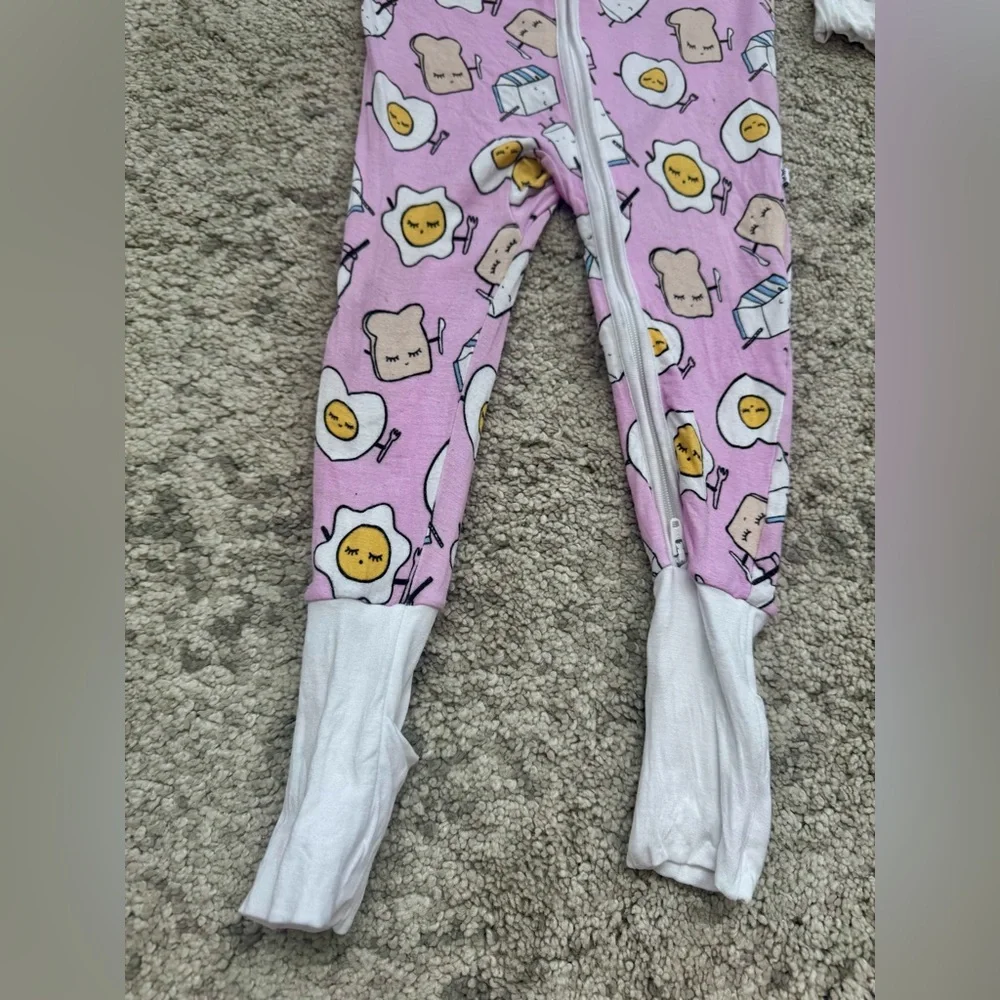 Baby girls 12-18 months Little Sleepies bamboo pajamas - Picture 2 of 4